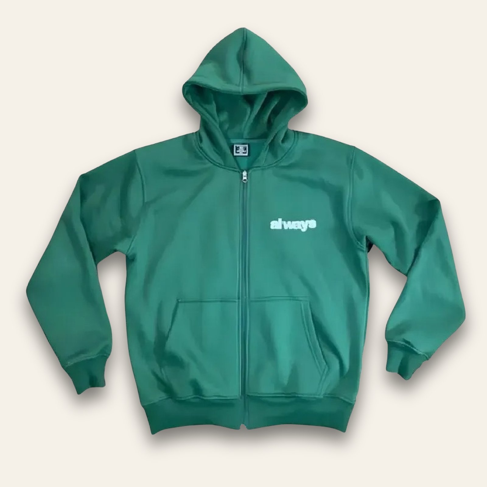 ADWYSD Always Zip Up Capsule Green Hoodie ADWYSD Always Zip Up Capsule Green Hoodie