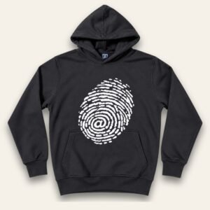 Adwysd Black Fingerprint Hoodie