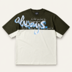 Waza-Panelled-T-Shirt-CreamBrown-front